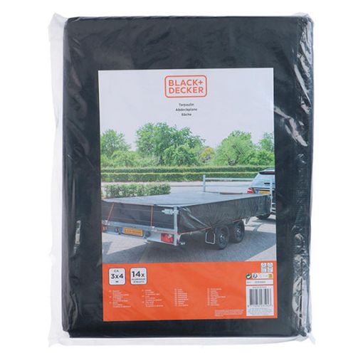 Εικόνα της Μουσαμάς Black & Decker 3x4m Αδιάβροχο 90g/m² Μαύρο