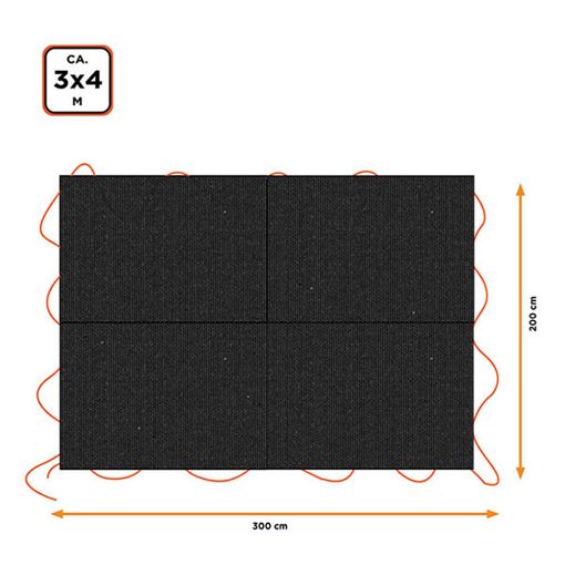 Εικόνα της Μουσαμάς Black & Decker 3x4m Αδιάβροχο 90g/m² Μαύρο