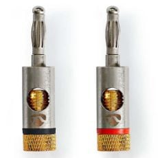 Εικόνα της Nedis Σετ Βύσματα Banana 3.0mm Gold-Plated 2τμχ Silver CATB26900GD