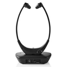 Εικόνα της Wireless RF TV Headphones Nedis με Βάση Φόρτισης Black HPRF010BK