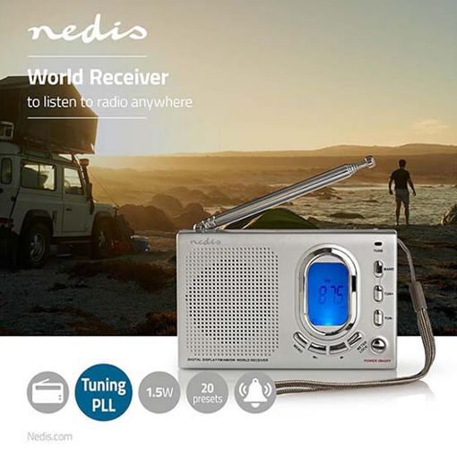 Εικόνα της Φορητό Ραδιόφωνο Nedis Ψηφιακό Silver RDWR1000GY