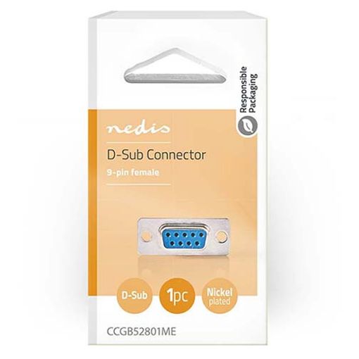 Εικόνα της Connector Nedis D-Sub 9-pin Female Nickel-Plated Silver CCGB52801ME