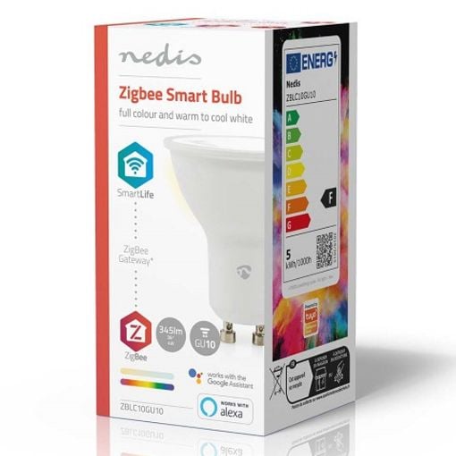 Εικόνα της Smart Spot Nedis SmartLife Zigbee GU10 RGB 2200-6500K 345lm 4.7W ZBLC10GU10