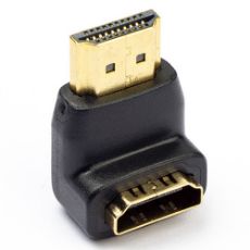 Εικόνα της Adapter Nedis HDMI Male to HDMI Female 90° Angled 4K 30Hz Gold-Plated Black CVGB34901BK