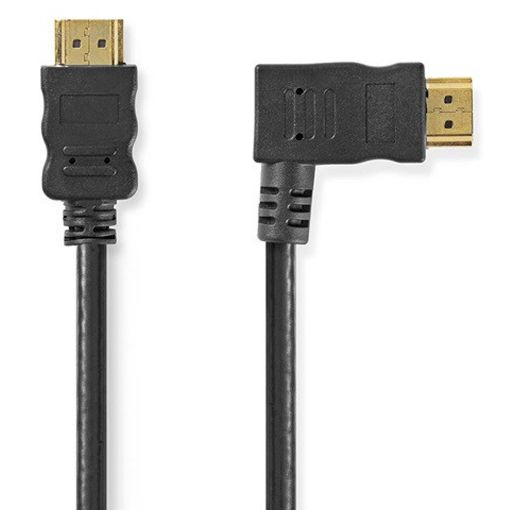 Εικόνα της Καλώδιο Nedis Angled HDMI Male to HDMI Male 4K 30Hz Gold-Plated 1.5m Black CVGP34260BK15