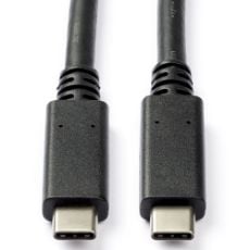 Εικόνα της Καλώδιο Nedis USB-C to USB-C 1m 100W Black CCGL64750BK10