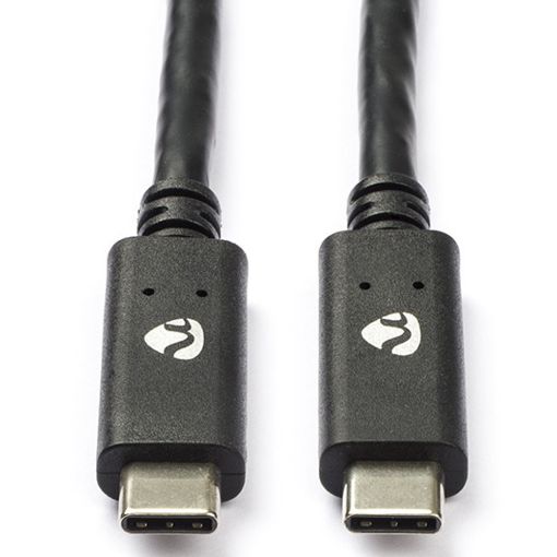 Εικόνα της Καλώδιο Nedis USB-C to USB-C 1m PD 100W Black CCGW64750BK10