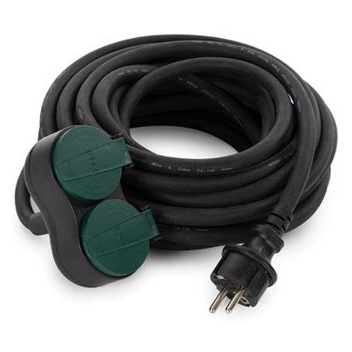 Εικόνα της Καλώδιο Προέκτασης Perel Type E/F to 2x Type E IP44 10m Black EGEC25210