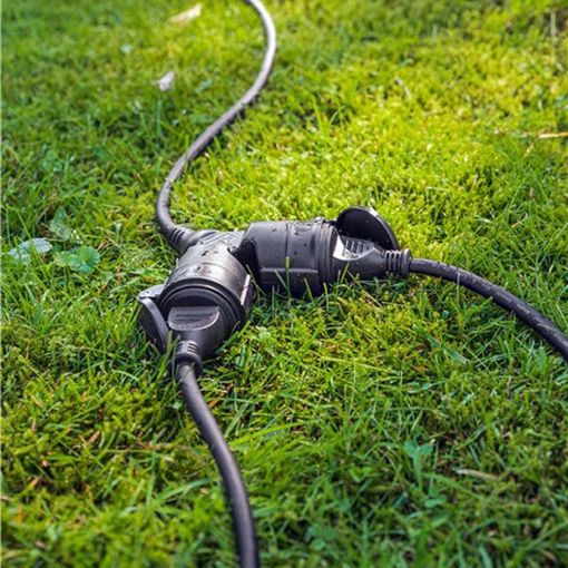 Εικόνα της Καλώδιο Προέκτασης Goobay 3x1.5mm² με 2x Type F IP44 10m Black 65435