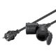 Εικόνα της Καλώδιο Προέκτασης Goobay 3x1.5mm² με 2x Type F IP44 10m Black 65435