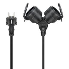 Εικόνα της Καλώδιο Προέκτασης Goobay 3x1.5mm² με 2x Type F IP44 10m Black 65435