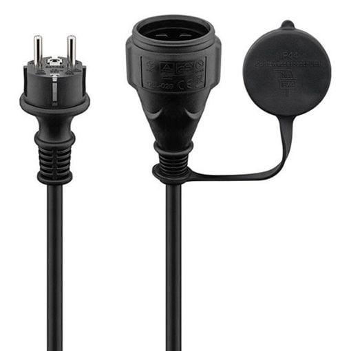 Εικόνα της Καλώδιο Προέκτασης Goobay 3x1.5mm² IP44 25m Black 44841