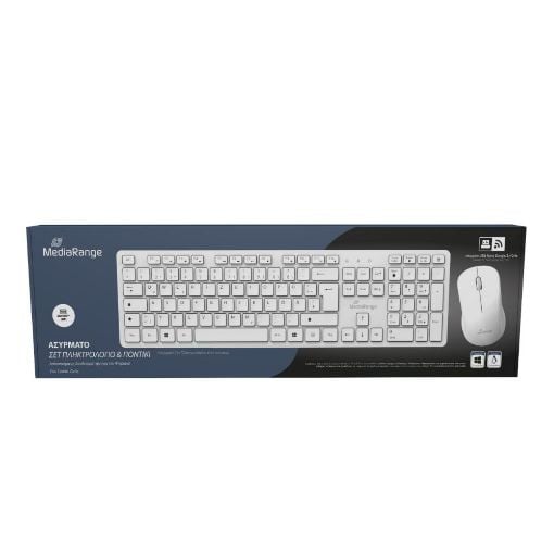 Εικόνα της Πληκτρολόγιο-Ποντίκι MediaRange Wireless (GR) White MROS278-GR