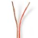 Εικόνα της Καλώδιο Ηχείου Nedis 2x4mm² σε Καρούλι 15m Transparent CABR4000TR150