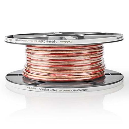 Εικόνα της Καλώδιο Ηχείου Nedis 2x4mm² σε Καρούλι 25m Transparent CABR4000TR250