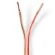 Εικόνα της Καλώδιο Ηχείου Nedis 2x4mm² σε Καρούλι 25m Transparent CABR4000TR250