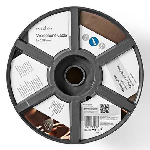 Εικόνα της Καλώδιο Μικροφώνου Nedis 2x0.35mm² 100m Black CABR1535BK1000