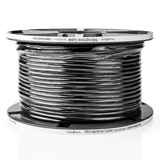 Εικόνα της Καλώδιο Μικροφώνου Nedis 2x0.35mm² 100m Black CABR1535BK1000