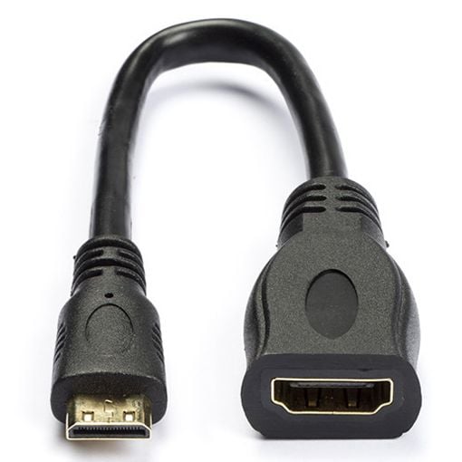 Εικόνα της Adapter Nedis Mini HDMI Male to HDMI Female 0.2m Black CVGP34590BK02
