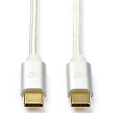 Εικόνα της Καλώδιο Nedis Braided USB-C to USB-C 2.0 2m 100W Grey CCTB60800AL20