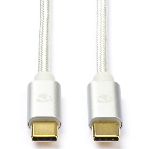 Εικόνα της Καλώδιο Nedis Braided USB-C to USB-C 2.0 2m 100W Grey CCTB60800AL20
