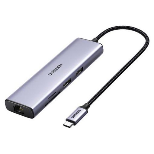 Εικόνα της Docking Station Ugreen CM512 7in1 USB-C 4K 60Hz 100W Gray 60515