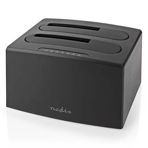 Εικόνα της Clone & Docking Station Nedis για 2 Δίσκους SATA 2.5" / 3.5" USB 3.2 Gen1 Black HDDUDB3210BK