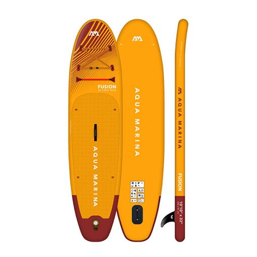 Εικόνα της Φουσκωτή Σανίδα iSUP Aqua Marina Fusion Combo με Αποσπώμενο Ηλεκτρικό Πτερύγιο BlueDrive S 330x81x15cm Πορτοκαλί BT-23FUPFS