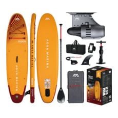 Εικόνα της Φουσκωτή Σανίδα iSUP Aqua Marina Fusion Combo με Αποσπώμενο Ηλεκτρικό Πτερύγιο BlueDrive S 330x81x15cm Πορτοκαλί BT-23FUPFS