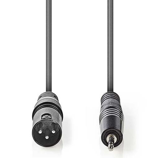 Εικόνα της Καλώδιο Nedis XLR 3-Pin Male to 3.5mm Male 1.5m Grey COTH15300GY15
