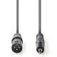 Εικόνα της Καλώδιο Nedis XLR 3-Pin Male to 3.5mm Male 1.5m Grey COTH15300GY15