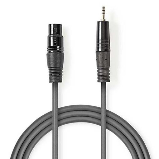 Εικόνα της Καλώδιο Nedis XLR 3-Pin Male to 3.5mm Male 1.5m Grey COTH15300GY15