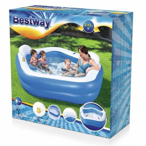 Εικόνα της Πισίνα Bestway Backyard Oasis Φουσκωτή 213 x 207 x 69 cm Μπλε/Λευκή 54153