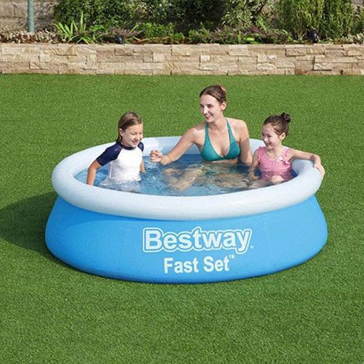 Εικόνα της Παιδική Πισίνα Bestway Fast Set Φουσκωτή 183 x 51 cm Μπλε/Λευκή 57392