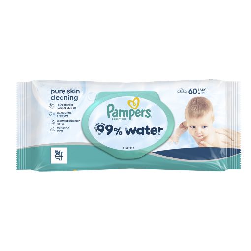 Εικόνα της Μωρομάντηλα Pampers 99% Water 60τμχ