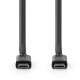 Εικόνα της Καλώδιο Nedis USB-C to USB-C 4.0 Gen 2x2 2m 240W Black CCGB66020BK20