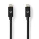 Εικόνα της Καλώδιο Nedis USB-C to USB-C 4.0 Gen 2x2 2m 240W Black CCGB66020BK20