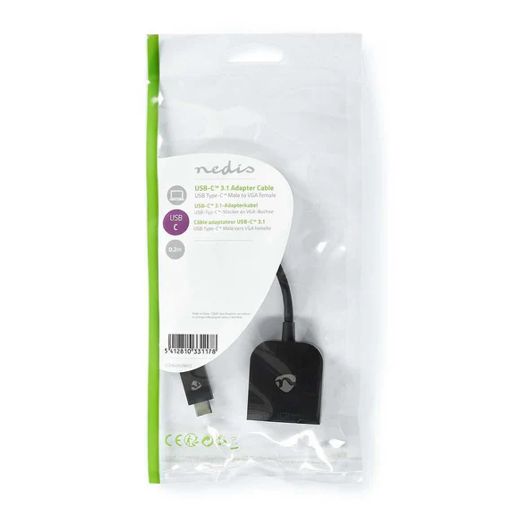 Εικόνα της Adapter Nedis USB-C 3.2 Gen 1 Male to VGA Female FHD 60Hz CCGP64852BK02