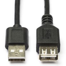 Εικόνα της Καλώδιο Προέκτασης Nedis USB-A Male to USB-A Female 2.0 3m Black CCGB60010BK30