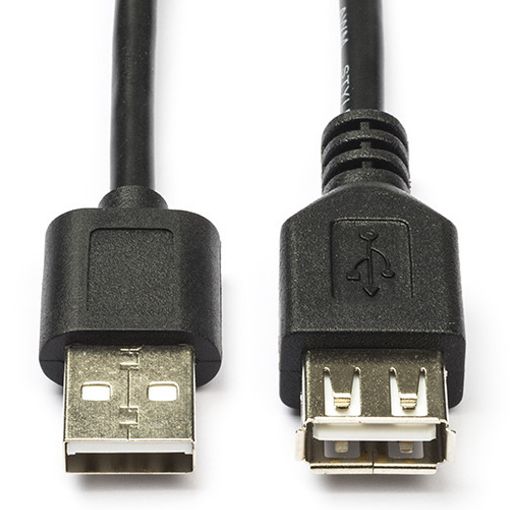 Εικόνα της Καλώδιο Προέκτασης Nedis USB-A Male to USB-A Female 2.0 3m Black CCGB60010BK30