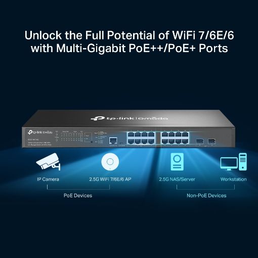Εικόνα της Switch TP-Link Omada SG3218XP-M2 16-Port 2.5G & 2-Port 10GE SFP+ L2+ Managed PoE+