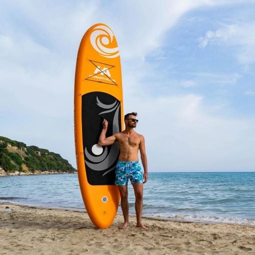 Εικόνα της Φουσκωτή Σανίδα SUP HomAthlon Mykonos 335x83x15cm Πορτοκαλί HA-700
