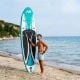 Εικόνα της Φουσκωτή Σανίδα SUP HomAthlon Malibu 305x76x15cm Βεραμάν/Λευκή HA-25031