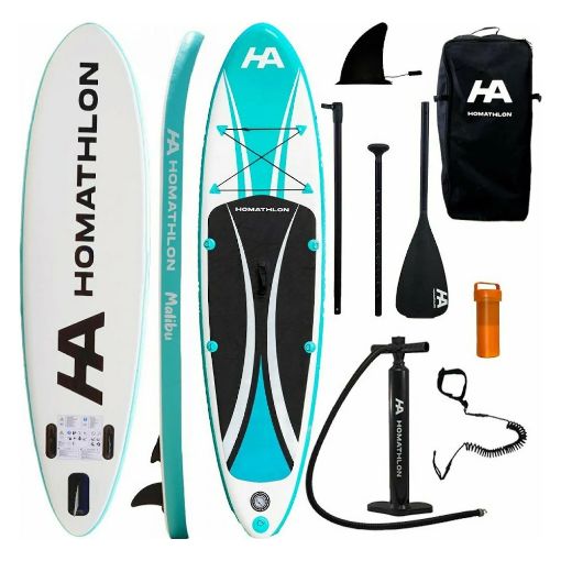 Εικόνα της Φουσκωτή Σανίδα SUP HomAthlon Malibu 305x76x15cm Βεραμάν/Λευκή HA-25031