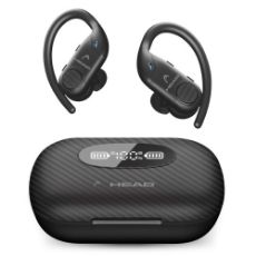 Εικόνα της Earphones Head Flex Hooks Bluetooth IPX7 Black HDTW03
