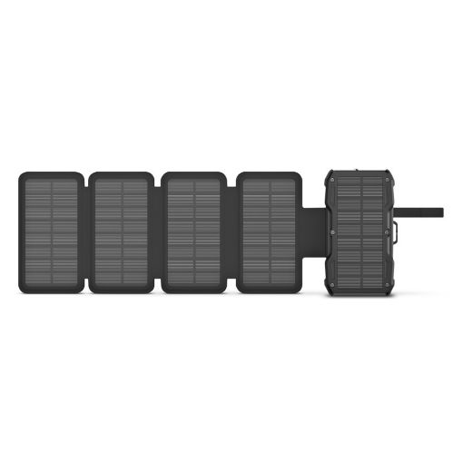 Εικόνα της Ηλιακό Power Bank Head 10000mAh USB-A/USB-C PD με Ασύρματη Φόρτιση 22.5W Black HDPB01