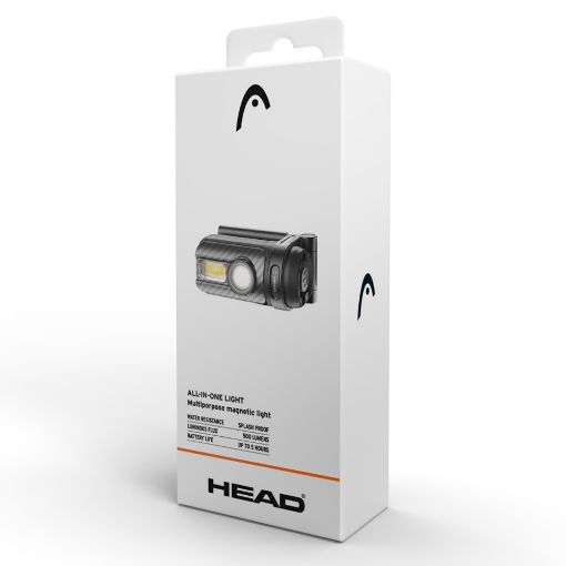 Εικόνα της All-in-One Multipropose Magnetic Φακός Head Επαναφορτιζόμενος 500lm IPX4 Black HDLG01