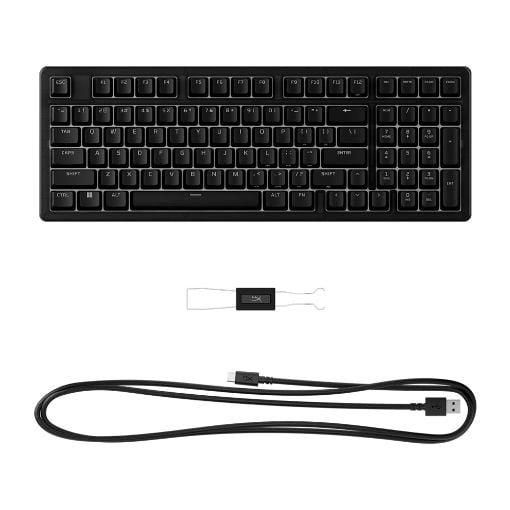 Εικόνα της Πληκτρολόγιο HyperX Origins 2 1800 RGB Hot-Swappable Linear Red Switches (US) Black B4QS4AA