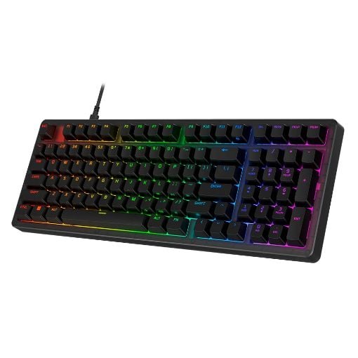 Εικόνα της Πληκτρολόγιο HyperX Origins 2 1800 RGB Hot-Swappable Linear Red Switches (US) Black B4QS4AA