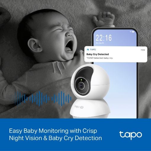 Εικόνα της Indoor Wireless IP Camera TP-Link Tapo C250 4K Pan/Tilt